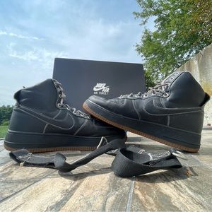 Nike Air Force black boots. Size 9 men’s.